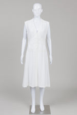 Load image into Gallery viewer, Ba&amp;sh white collared button up sleeveless dress (M)
