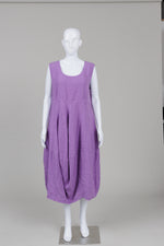 Load image into Gallery viewer, Grizas purple linen sleeveless dress with balloon hem (XL) *new with tags $292
