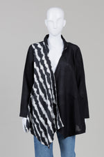 Load image into Gallery viewer, Mara Gibbucci black and white linen jacket (XS, M) *new with tags $369
