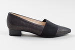 Load image into Gallery viewer, Peter Kaiser black metallic pointed toe loafers (3); new with box; retail at $325
