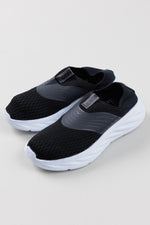 Load image into Gallery viewer, Hoka black slip-on sneakers with white platform (7); like new
