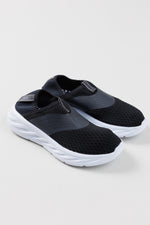 Load image into Gallery viewer, Hoka black slip-on sneakers with white platform (7); like new
