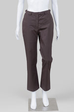 Load image into Gallery viewer, Valentino dark brown straight leg pants with ankle zipper (S)
