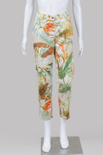 Load image into Gallery viewer, Gardeur tropical palm print multicolor on beige pants (42)

