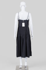 Load image into Gallery viewer, Everlane black spaghetti strap dress with pintucks (4) *new with tags
