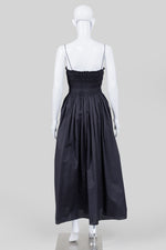 Load image into Gallery viewer, Matteau black smocked midi spagetti strap sundress (4)
