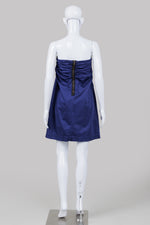 Load image into Gallery viewer, Cora Kemperman royal blue strapless mini dress (L)

