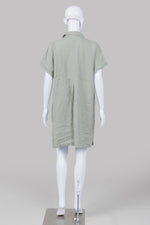 Load image into Gallery viewer, Nicole Miller light olive collared knee length dress
