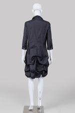 Load image into Gallery viewer, Joseph Ribkoff black collared multi-length hem shirt dress with 3/4 sleeves (12)
