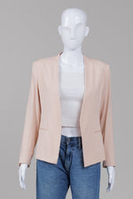 Load image into Gallery viewer, Theory peach collarless fitted blazer (10)
