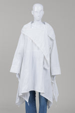 Load image into Gallery viewer, IGOR white multi length hem pullover jacket with asymetrical hemline (XL)
