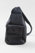 Load image into Gallery viewer, Tignanello one shoulder soft leather backpack with back and side zippered pockets/pouches
