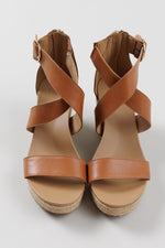 Load image into Gallery viewer, Ugg brown espredillo wedges with back zippered closure (8)
