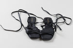 Load image into Gallery viewer, Alohas black flat sandals with lace up gladiator straps (39)
