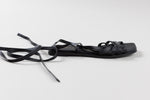 Load image into Gallery viewer, Alohas black flat sandals with lace up gladiator straps (39)
