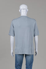 Load image into Gallery viewer, Harry Rosen Steel Blue Short Sleeve Crewneck Sweater (L)

