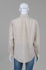 Load image into Gallery viewer, Brooks Brothers Beige/Cream Mini Check Long Sleeve Shirt (L)
