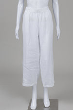 Load image into Gallery viewer, Cynthia Rowley White Linen Pull-on Pants (L)
