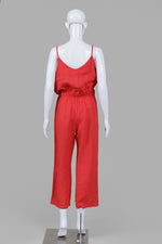 Load image into Gallery viewer, Fabiana Tesi Tomato Red Spaghetti Strap Jumpsuit (S)
