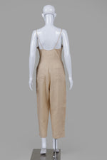 Load image into Gallery viewer, Acacia Beige Spaghetti Strap Bustier Style Jumpsuit (S)
