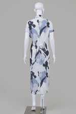 Load image into Gallery viewer, b new york light grey floral camo print shirt dress (XL)
