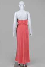 Load image into Gallery viewer, Ted Baker Coral Georgette Strapless Evening Dress (2)
