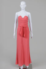 Load image into Gallery viewer, Ted Baker Coral Georgette Strapless Evening Dress (2)
