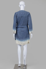 Load image into Gallery viewer, 7 for All Mankind Indigo Ombre Mock Wrap Dress (M)
