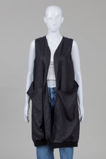Load image into Gallery viewer, BLU No 9 Black Open Front Vest (XS)
