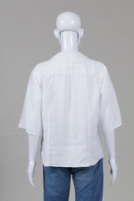 Load image into Gallery viewer, Richard Malcolm White Short Sleeve Shirt w/ Patch Pockets (XL)
