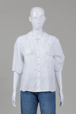 Load image into Gallery viewer, Richard Malcolm White Short Sleeve Shirt w/ Patch Pockets (XL)
