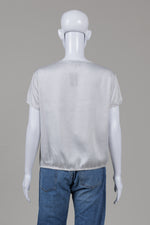 Load image into Gallery viewer, Giorgio Armani Staff Uniform Grey Silk Satin Blouse (42)
