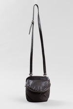 Load image into Gallery viewer, Viterbo by Johnny Farah black mini saddle bag with back zippered wallet
