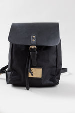 Load image into Gallery viewer, Gaston Luga black backpack with 2 changeable zippered flaps in black and burgundy *new with tags and dustbag
