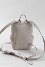 Load image into Gallery viewer, Matt &amp; Nat cream mini backpack with front zipper pocket and closure
