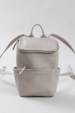 Load image into Gallery viewer, Matt &amp; Nat cream mini backpack with front zipper pocket and closure
