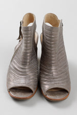 Load image into Gallery viewer, Paul Green taupe metallic bootie mule sandal with side zipper (UK 6.5)

