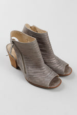 Load image into Gallery viewer, Paul Green taupe metallic bootie mule sandal with side zipper (UK 6.5)
