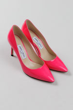 Load image into Gallery viewer, Jimmy Choo hot pink patent stiletto heels with dustbag (36.5)
