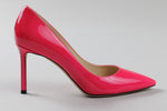 Load image into Gallery viewer, Jimmy Choo hot pink patent stiletto heels with dustbag (36.5)
