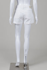 Load image into Gallery viewer, AG The Hailey white denim shorts w/ rollup cuffs (25)
