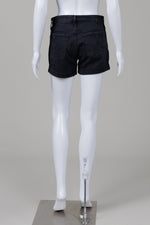 Load image into Gallery viewer, AG The Hailey washed black denim shorts w/ rollup cuffs (26)
