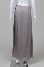 Load image into Gallery viewer, Anine Bing Grey Maxi Skirt w/ Front Slit (S) *some barely visible fabric snags in back
