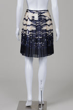 Load image into Gallery viewer, L.K. Bennet Navy/Cream Print Pleated Skirt (2) *New w/ tags
