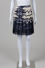 Load image into Gallery viewer, L.K. Bennet Navy/Cream Print Pleated Skirt (2) *New w/ tags
