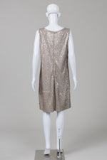 Load image into Gallery viewer, Betsey Johnson champagne sequin shift dress (14)
