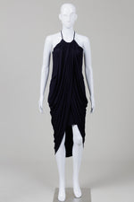 Load image into Gallery viewer, Bailey 44 black jersey halter midi dress (S)

