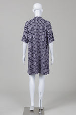 Load image into Gallery viewer, Masai Purple Abstract Print Oversized T-shirt Dress (M)

