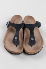 Load image into Gallery viewer, Birkenstock vegan black leather sandals - like new (40)

