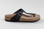 Load image into Gallery viewer, Birkenstock vegan black leather sandals - like new (40)
